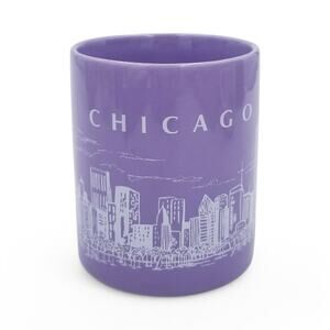CHICAGO Cityscape Coffee & Tea Mug Lilac Lavender Cityscape